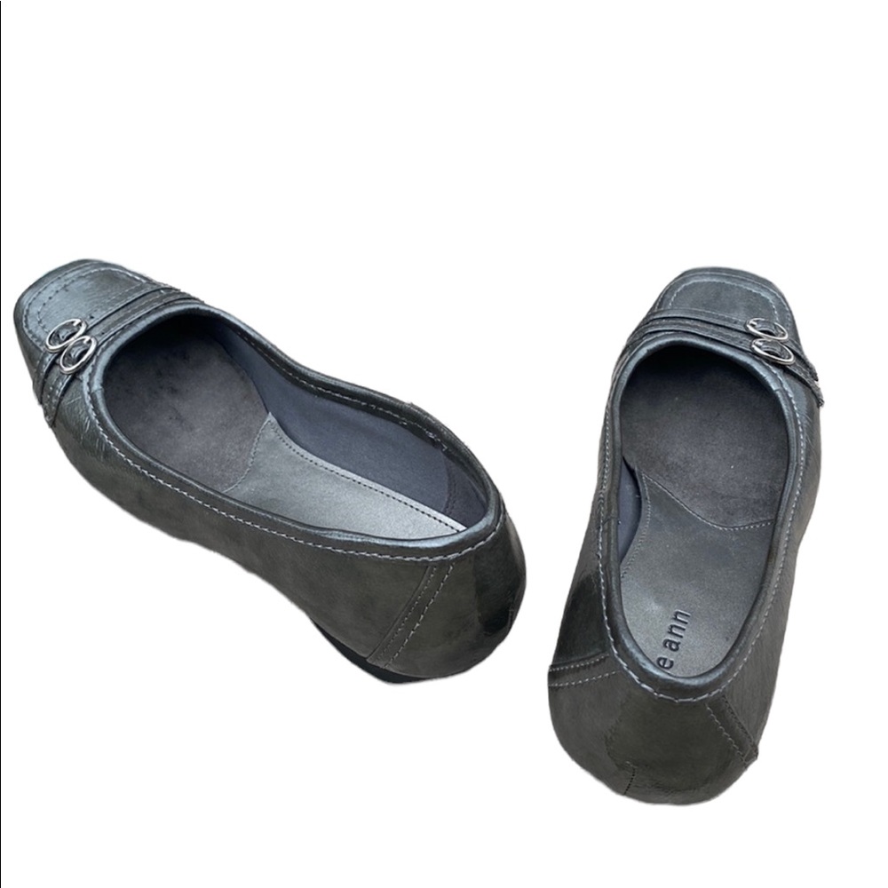 Kate Ann Metallic Green Slip On Shoes